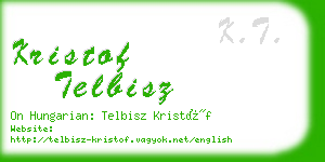 kristof telbisz business card